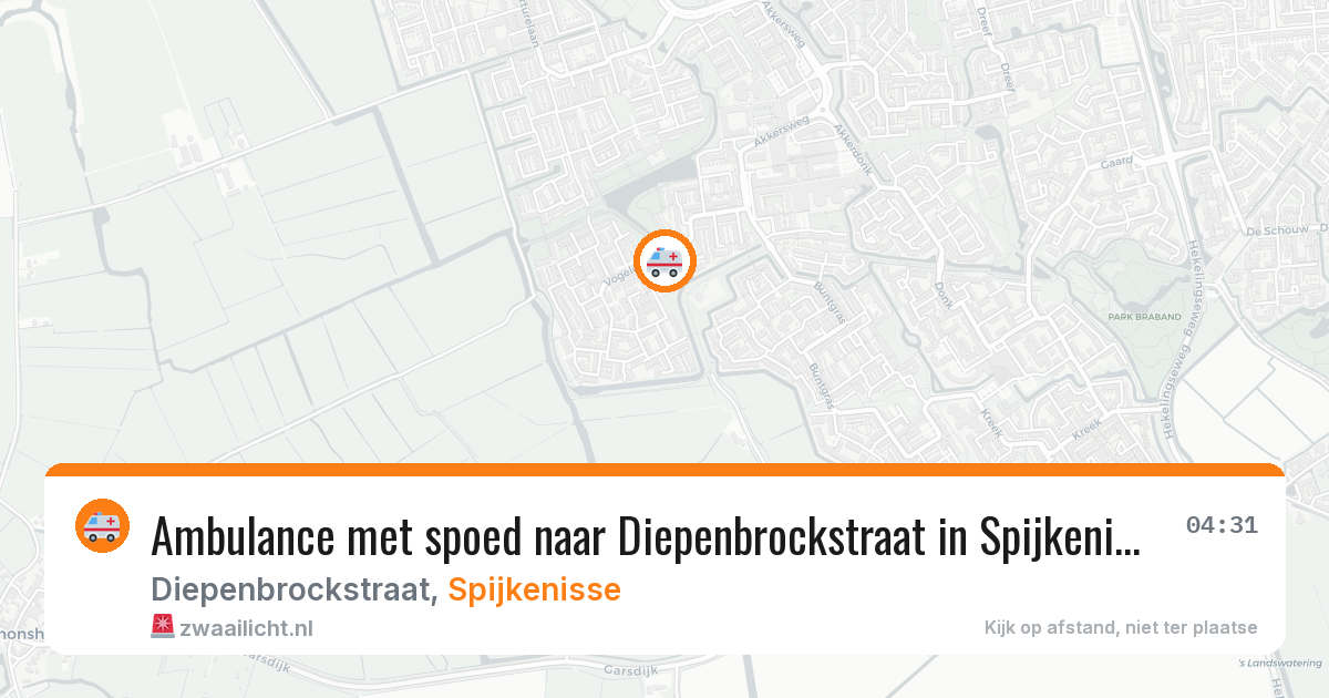 Ambulance met spoed naar Diepenbrockstraat in Spijkenisse — 29 jan 2026