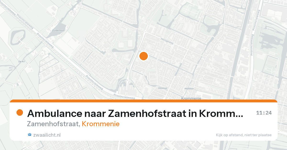 Ambulance naar Zamenhofstraat in Krommenie — 29 mei 2026