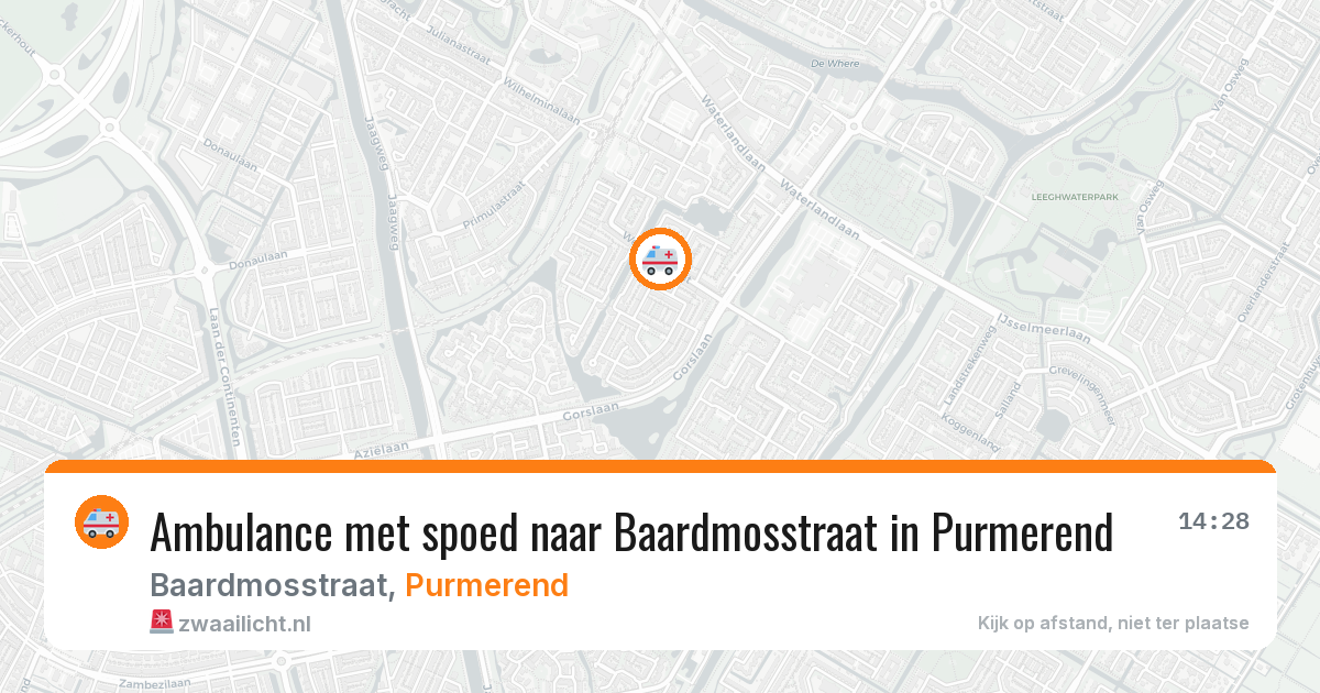 Ambulance met spoed naar Baardmosstraat in Purmerend — 25 jan 2026