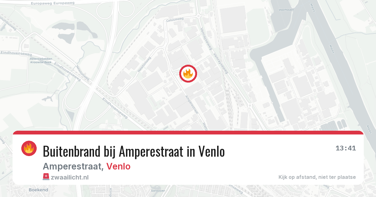 Buitenbrand bij Amperestraat in Venlo — 28 mei 2026