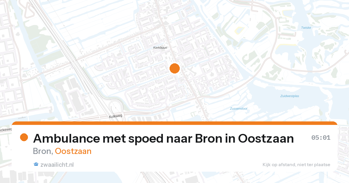 Ambulance met spoed naar Bron in Oostzaan — 26 aug 2026