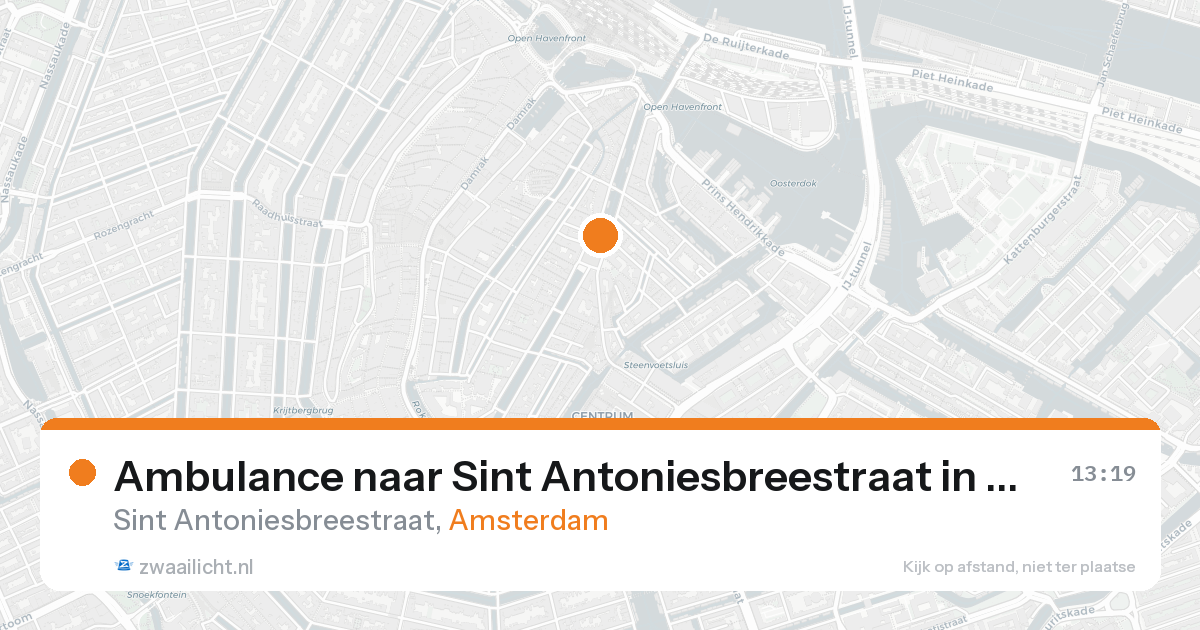 Ambulance naar Sint Antoniesbreestraat in Amsterdam — 19 aug 2026