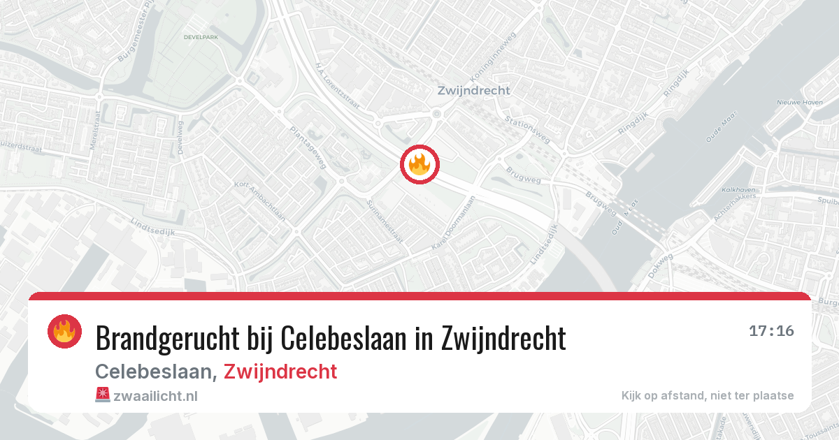 Brandgerucht bij Celebeslaan in Zwijndrecht — 6 jul 2026