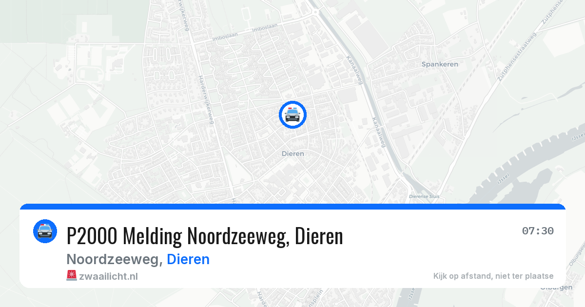 P2000 Melding Noordzeeweg, Dieren — 18 mrt 2026
