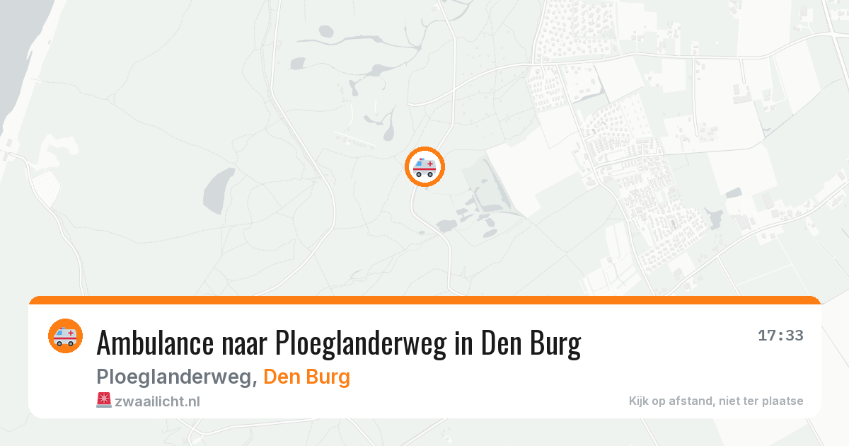 Ambulance naar Ploeglanderweg in Den Burg — 25 jul 2026