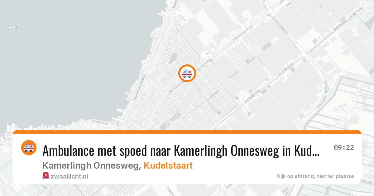 Ambulance met spoed naar Kamerlingh Onnesweg in Kudelstaart — 12 apr 2026