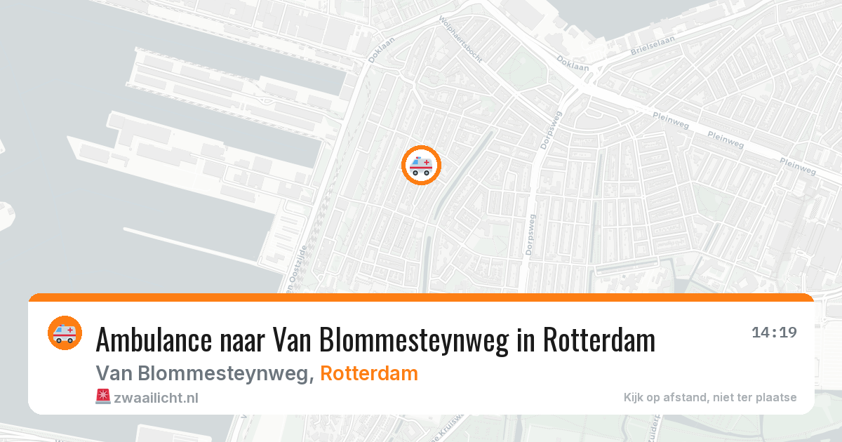 Ambulance naar Van Blommesteynweg in Rotterdam — 8 mei 2026