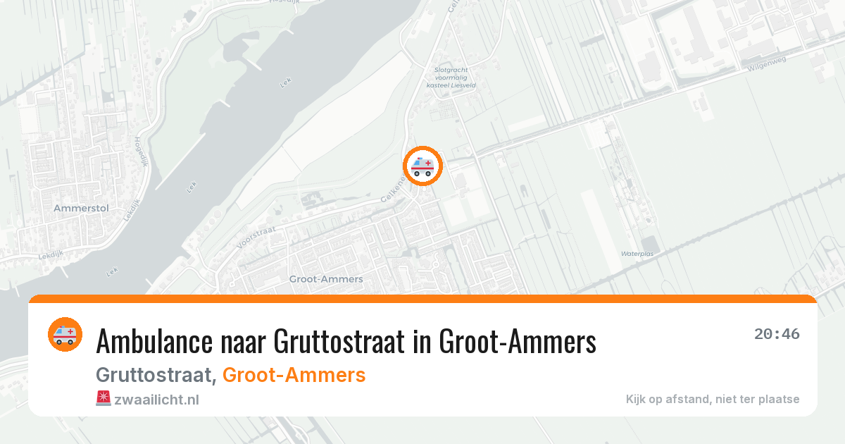 Ambulance naar Gruttostraat in Groot-Ammers — 8 feb 2026