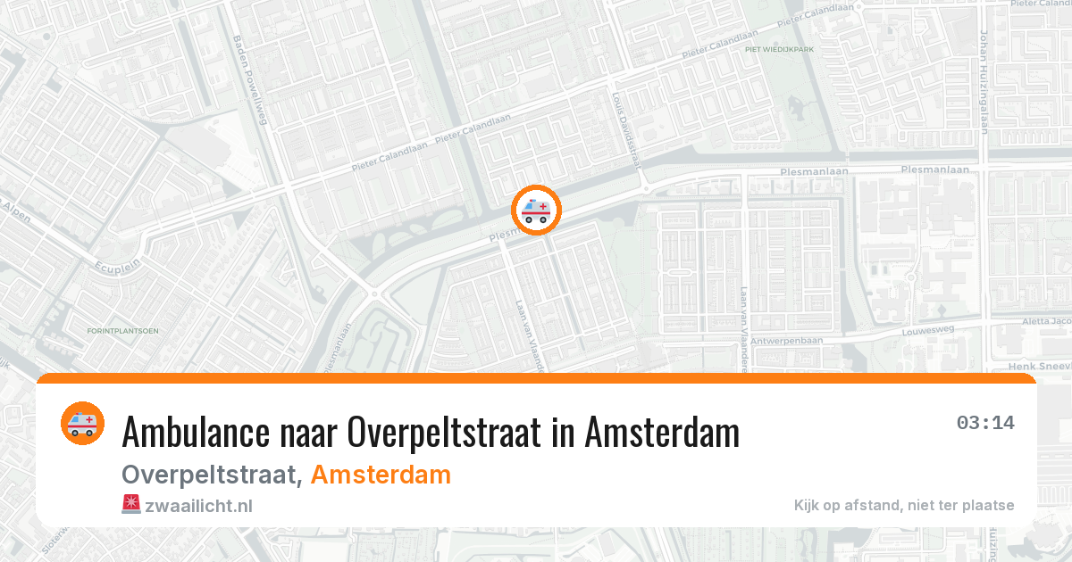 Ambulance naar Overpeltstraat in Amsterdam — 10 jun 2026