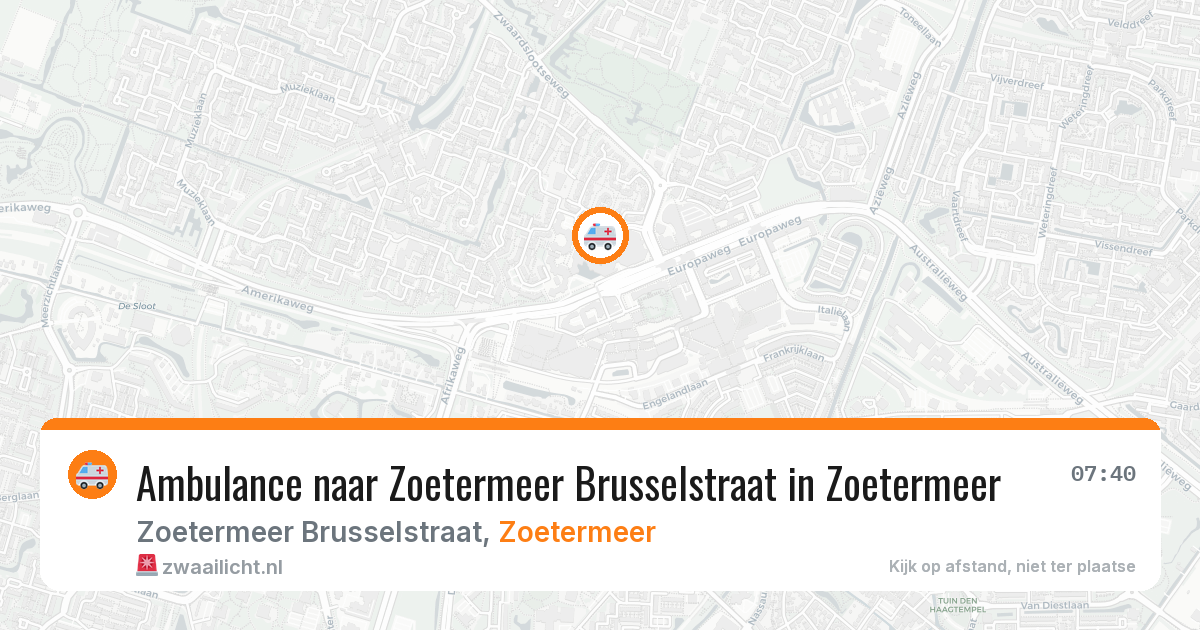 Ambulance naar Zoetermeer Brusselstraat in Zoetermeer — 9 feb 2026
