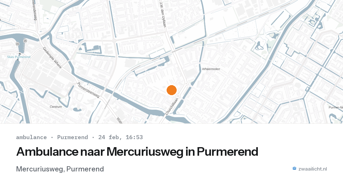 Ambulance naar Mercuriusweg in Purmerend — 24 feb 2026