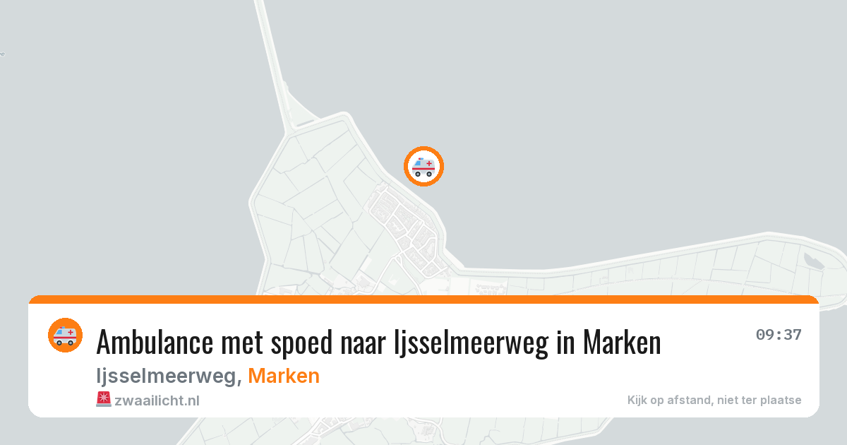 Ambulance met spoed naar Ijsselmeerweg in Marken — 18 jun 2026