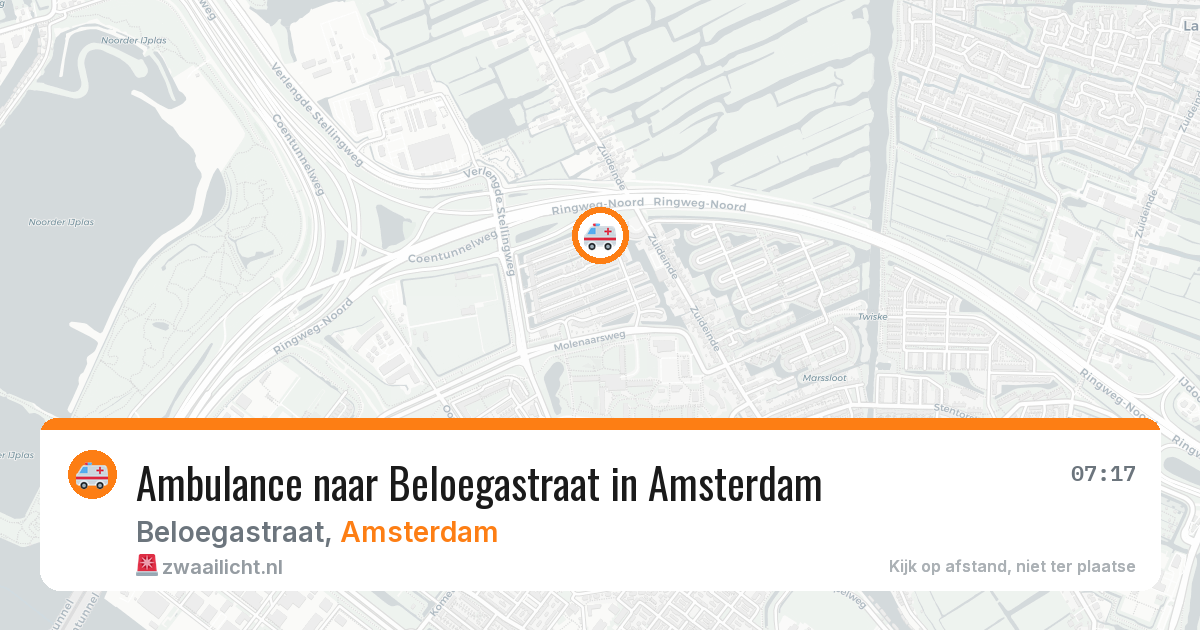 Ambulance naar Beloegastraat in Amsterdam — 28 jun 2026