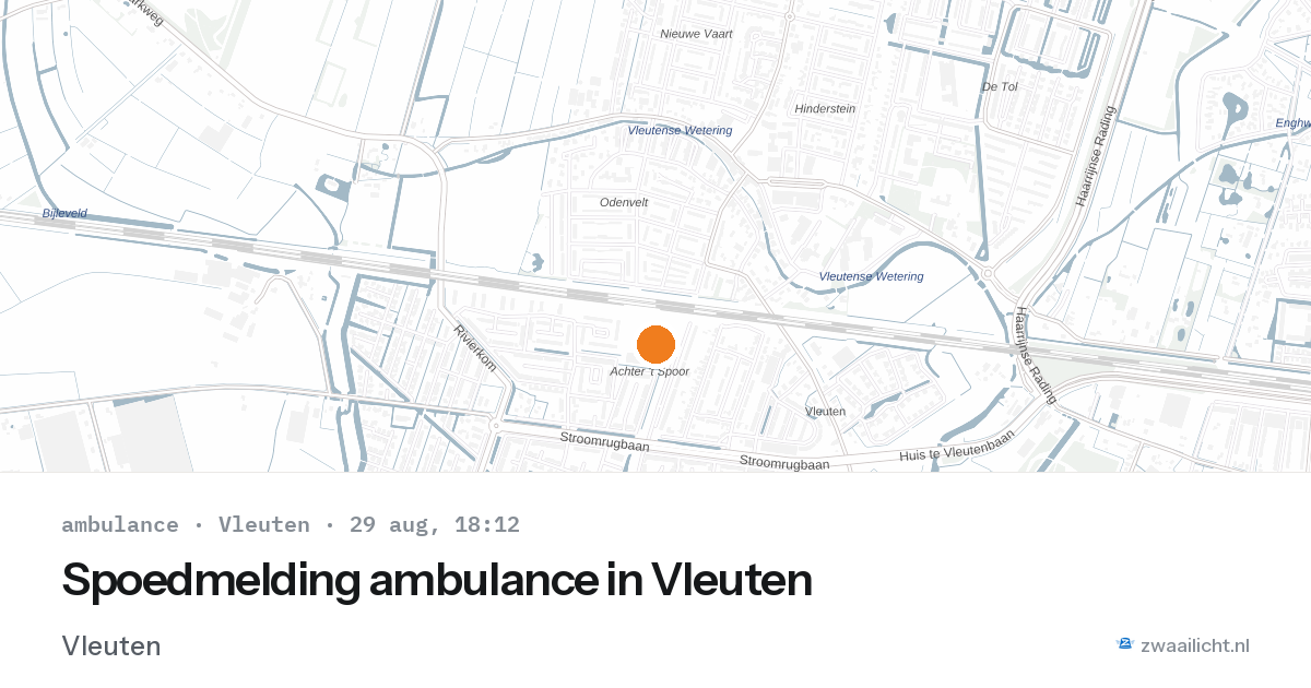 Spoedmelding ambulance in Vleuten — 29 aug 2026