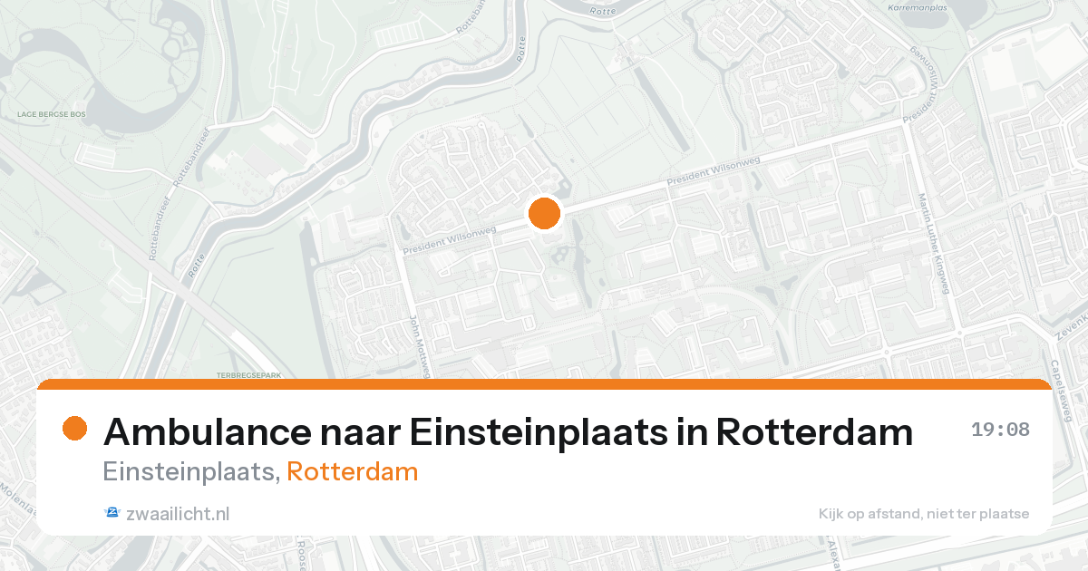 Ambulance naar Einsteinplaats in Rotterdam — 18 aug 2026