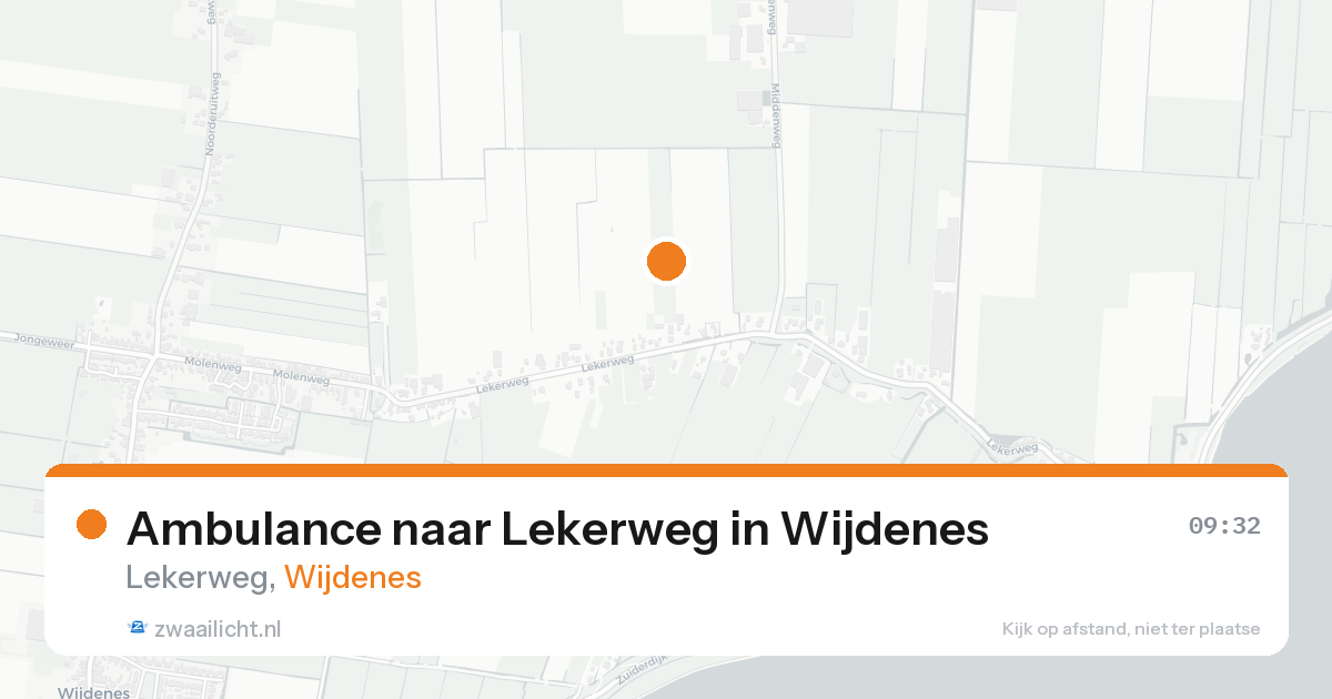 Ambulance naar Lekerweg in Wijdenes — 16 aug 2026