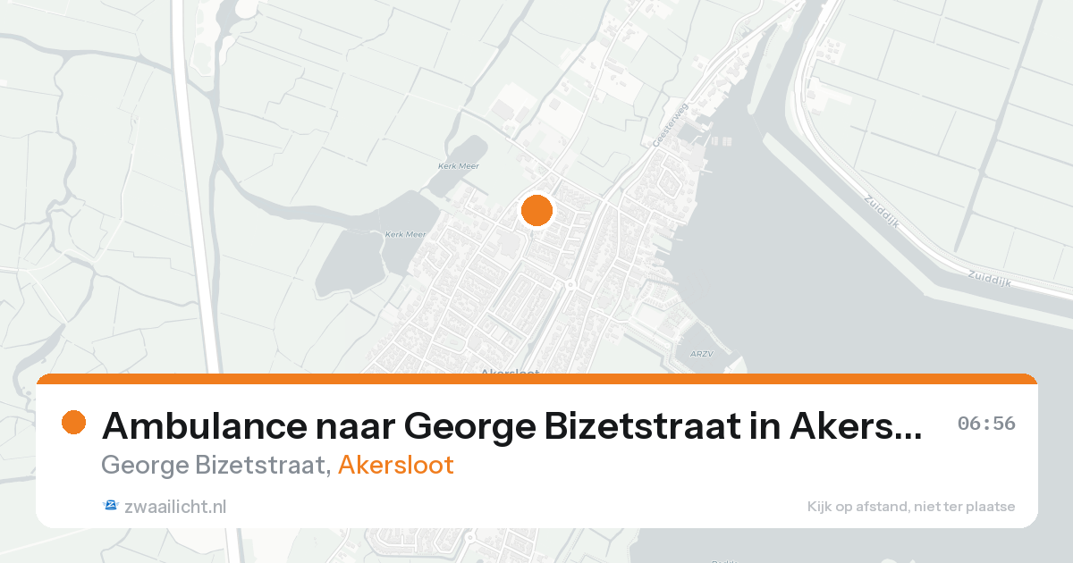 Ambulance naar George Bizetstraat in Akersloot — 16 aug 2026