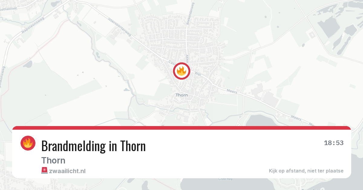 Brandmelding in Thorn — 4 mei 2026