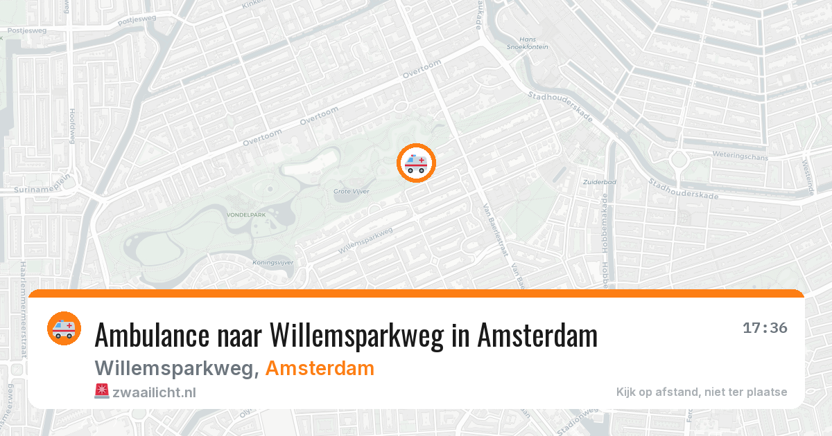 Ambulance naar Willemsparkweg in Amsterdam — 9 jun 2026
