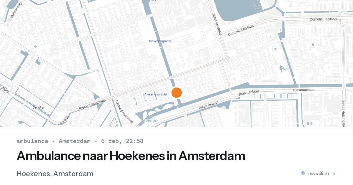Ambulance naar Hoekenes in Amsterdam — 6 feb 2026