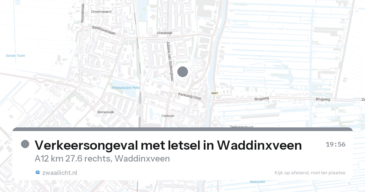 Verkeersongeval met letsel in Waddinxveen — 4 mrt 2026