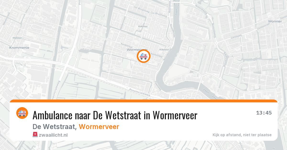Ambulance naar De Wetstraat in Wormerveer — 8 feb 2026