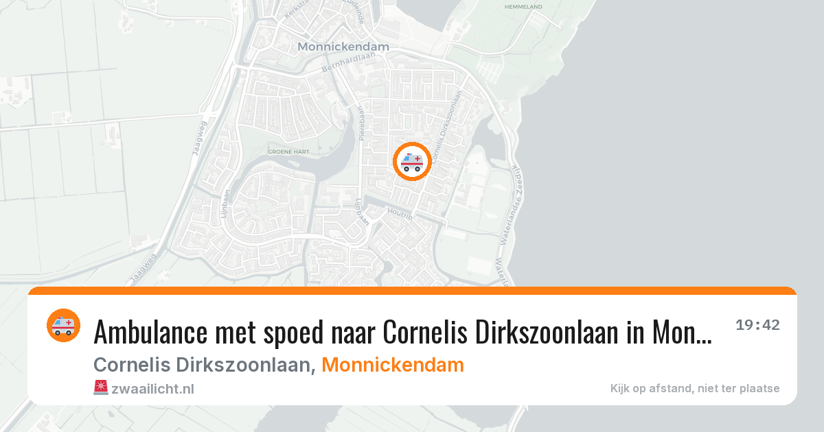 Ambulance met spoed naar Cornelis Dirkszoonlaan in Monnickendam — 14 apr 2026