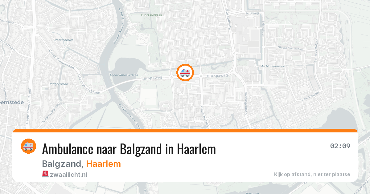 Ambulance naar Balgzand in Haarlem — 20 mrt 2026