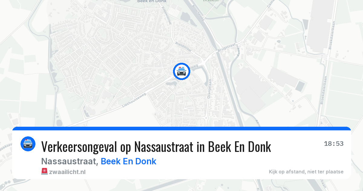 Verkeersongeval op Nassaustraat in Beek En Donk — 30 mei 2026