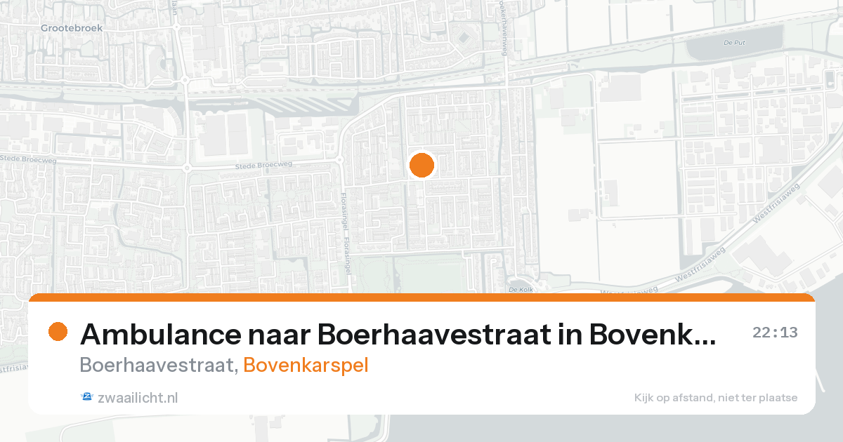 Ambulance naar Boerhaavestraat in Bovenkarspel — 23 aug 2026