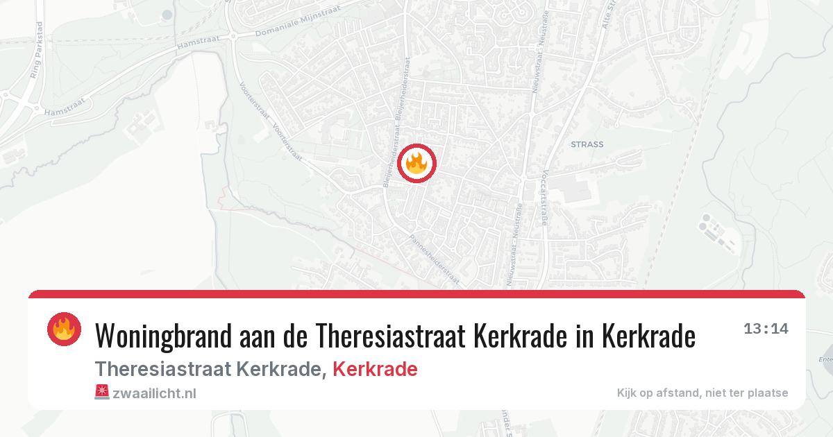 Woningbrand aan de Theresiastraat Kerkrade in Kerkrade — 31 mei 2026