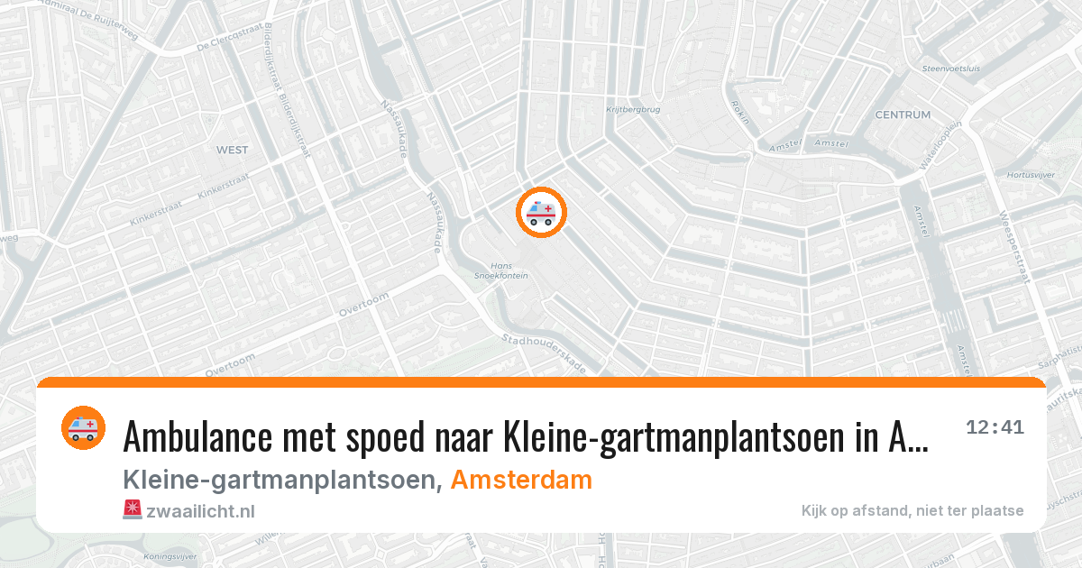 Ambulance met spoed naar Kleine-gartmanplantsoen in Amsterdam — 1 jul 2026