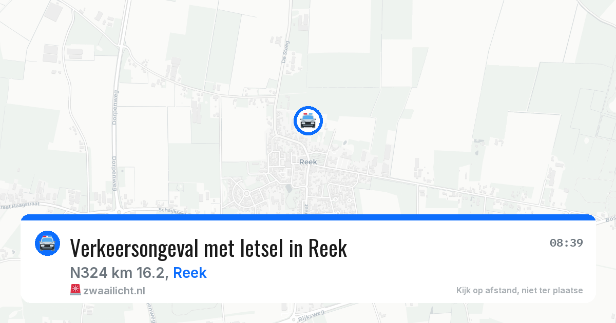 Verkeersongeval met letsel in Reek — 11 jun 2026