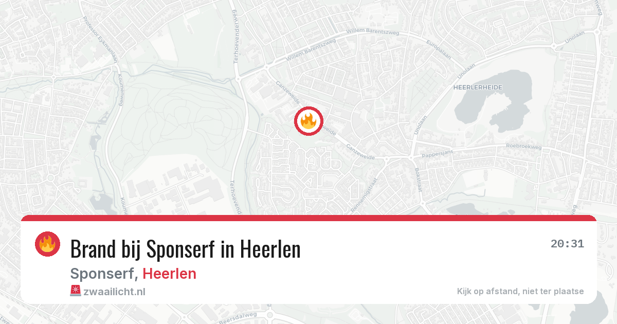 Brand bij Sponserf in Heerlen — 30 jul 2026