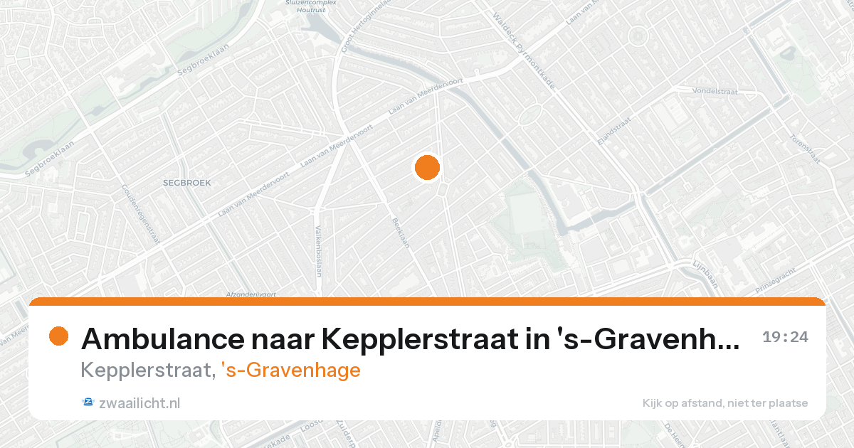 Ambulance naar Kepplerstraat in 's-Gravenhage — 16 aug 2026