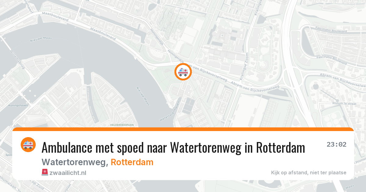 Ambulance met spoed naar Watertorenweg in Rotterdam — 6 aug 2026