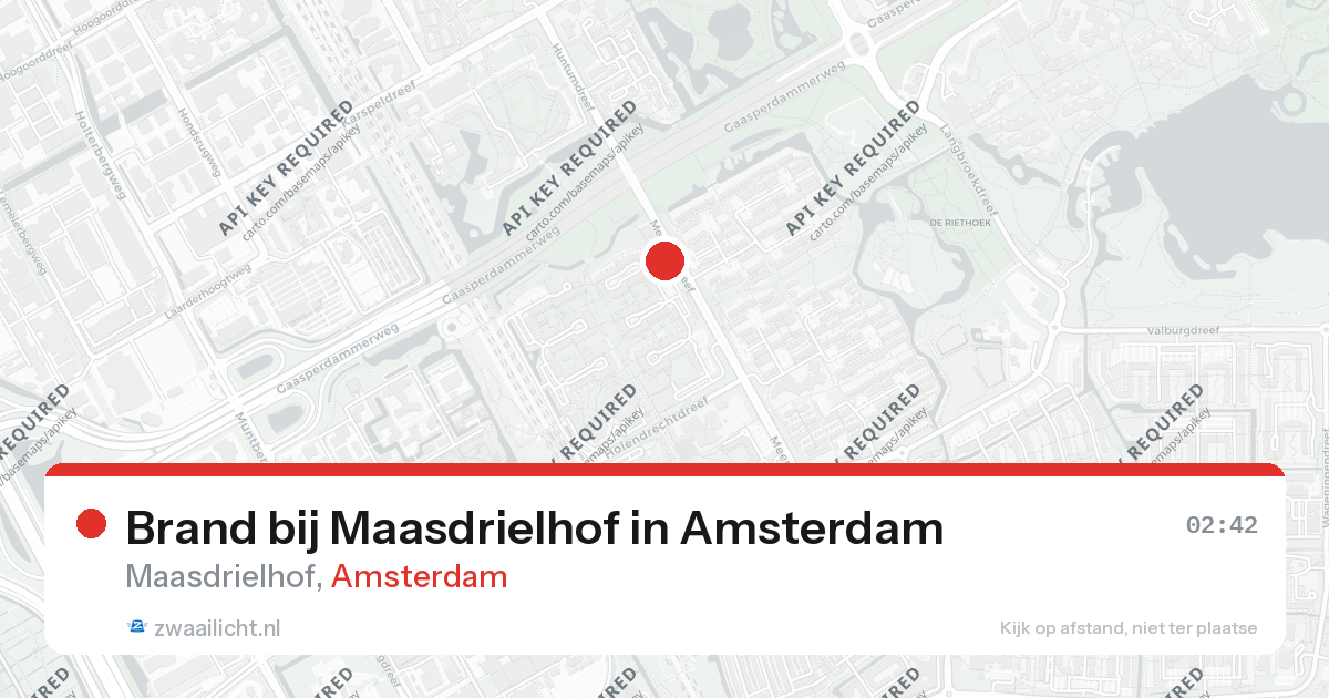 Brand bij Maasdrielhof in Amsterdam — 21 jun 2026