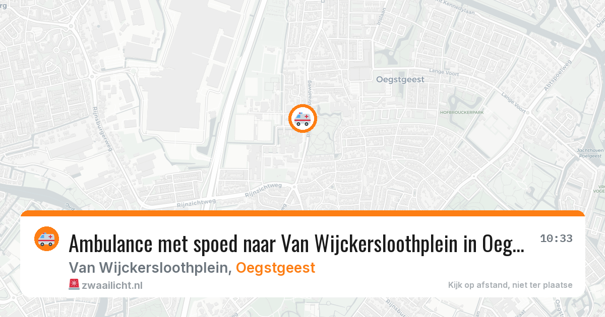 Ambulance met spoed naar Van Wijckersloothplein in Oegstgeest — 17 jan 2026