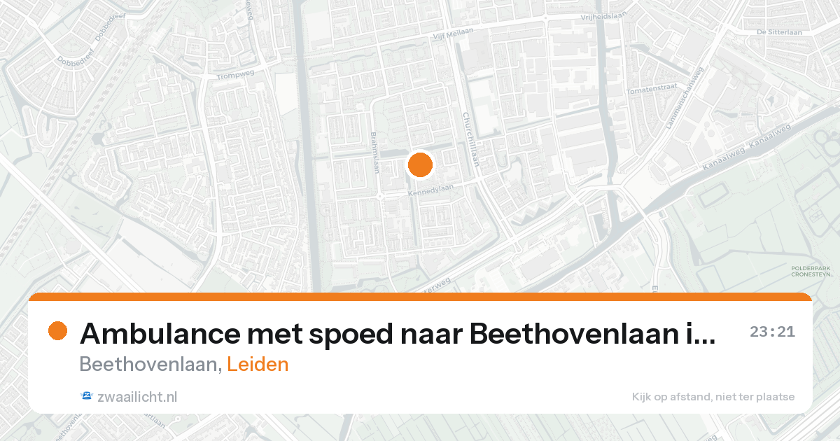 Ambulance met spoed naar Beethovenlaan in Leiden — 10 jun 2026