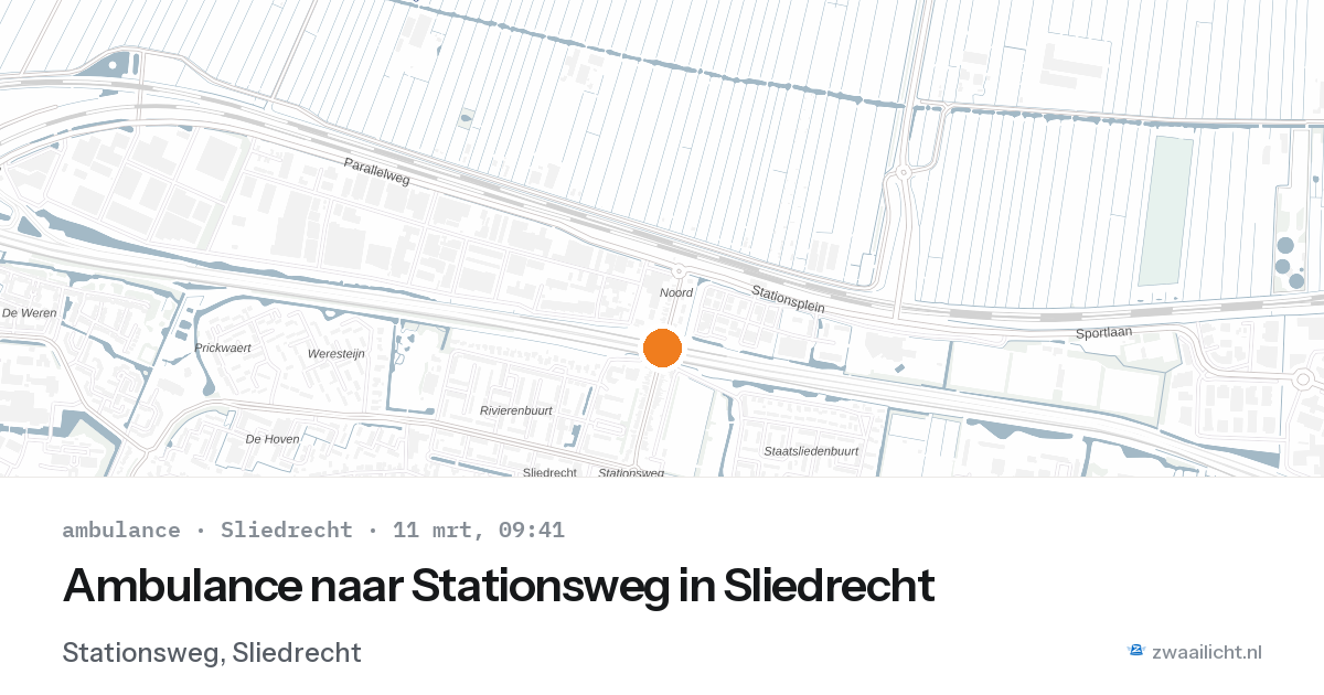 Ambulance naar Stationsweg in Sliedrecht — 11 mrt 2026
