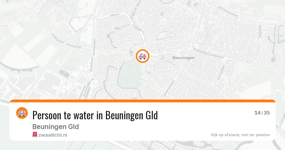 Persoon te water in Beuningen Gld — 22 jun 2026