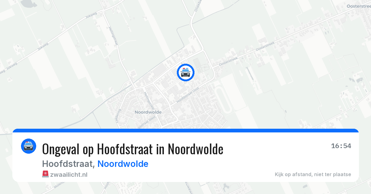 Ongeval op Hoofdstraat in Noordwolde — 22 jun 2026