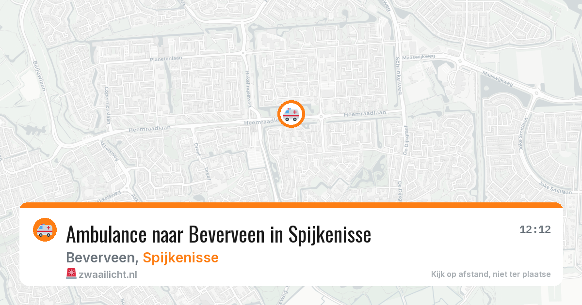 Ambulance naar Beverveen in Spijkenisse — 11 aug 2026
