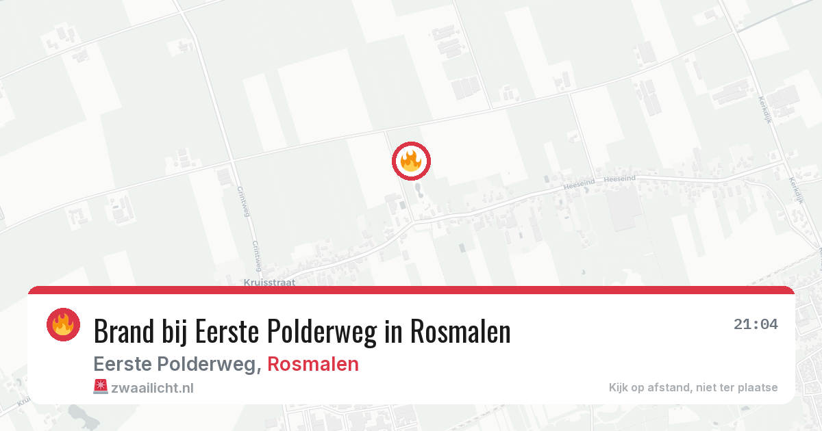 Brand bij Eerste Polderweg in Rosmalen — 4 aug 2026