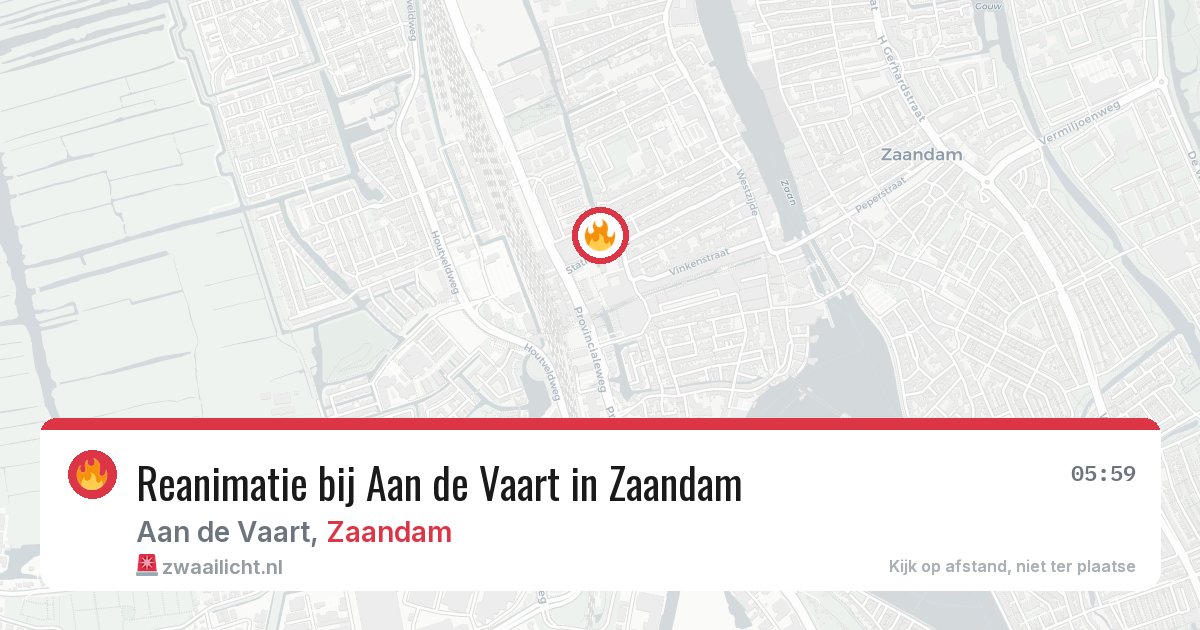 Reanimatie bij Aan de Vaart in Zaandam — 23 mei 2026