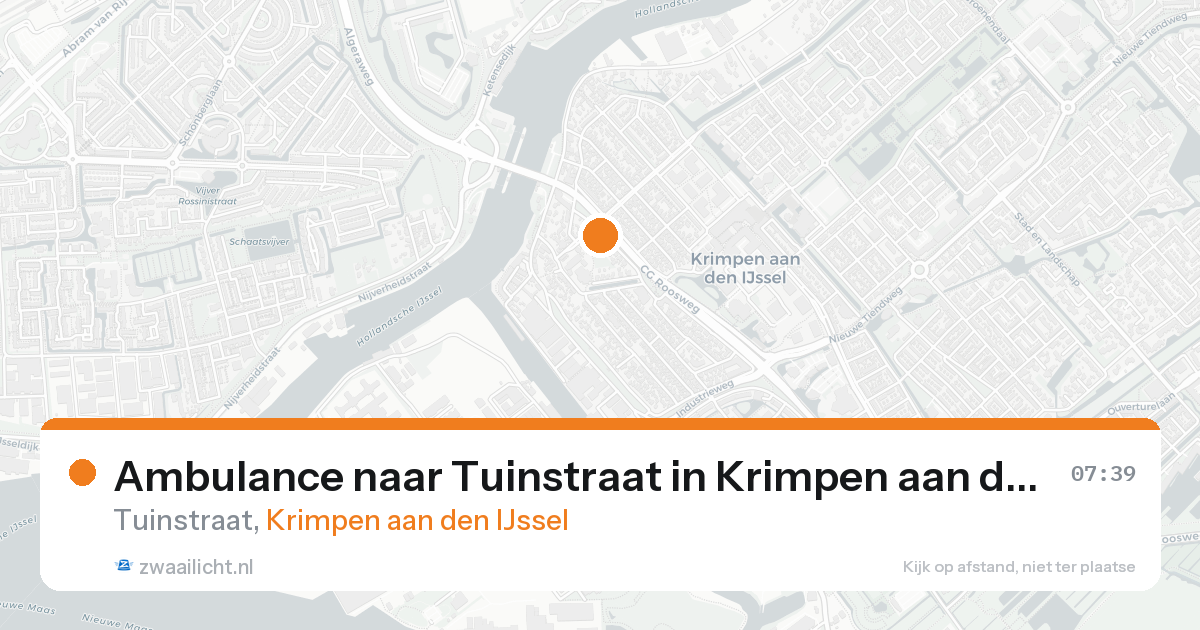 Ambulance naar Tuinstraat in Krimpen aan den IJssel — 23 aug 2026