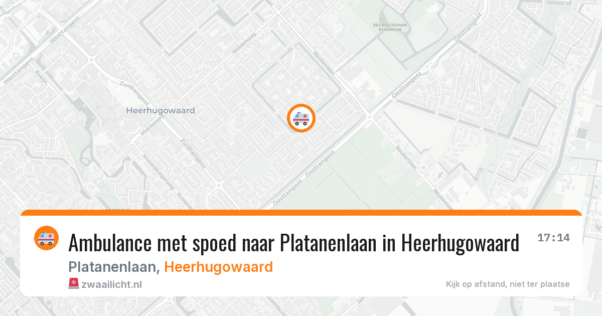 Ambulance met spoed naar Platanenlaan in Heerhugowaard — 10 aug 2026
