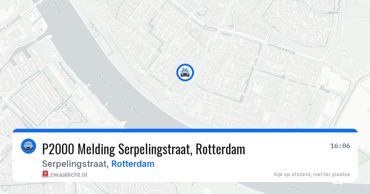 P2000 Melding Serpelingstraat, Rotterdam — 21 jun 2026