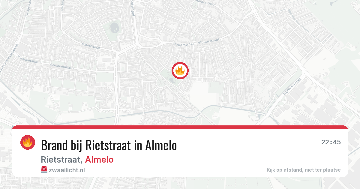 Brand bij Rietstraat in Almelo — 15 jun 2026
