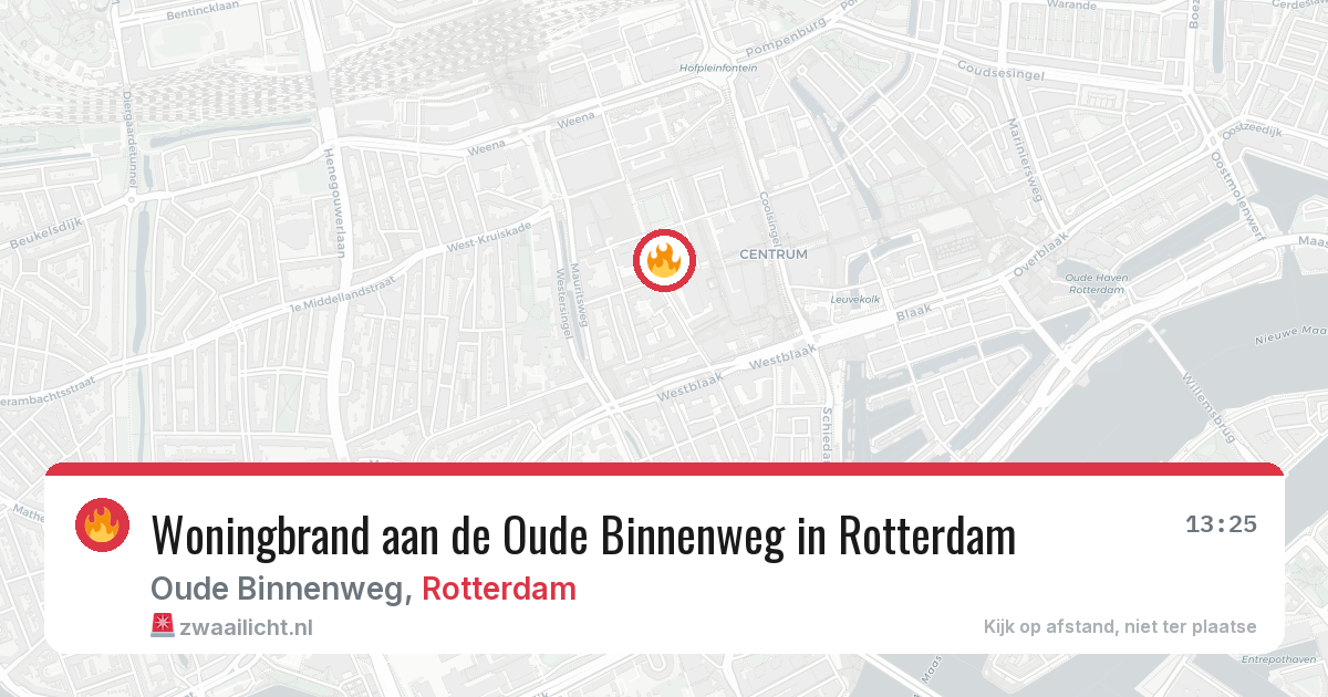 Woningbrand aan de Oude Binnenweg in Rotterdam — 27 mei 2026